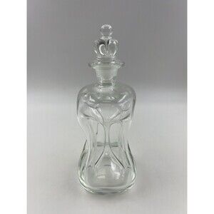 Vintage Holmegaard Cluck Cluck Style Pinched Decanter with Stopper